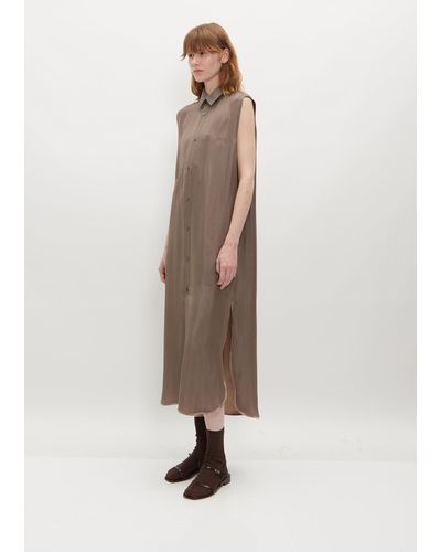 6397 Reversible Shirt Dress - Natural