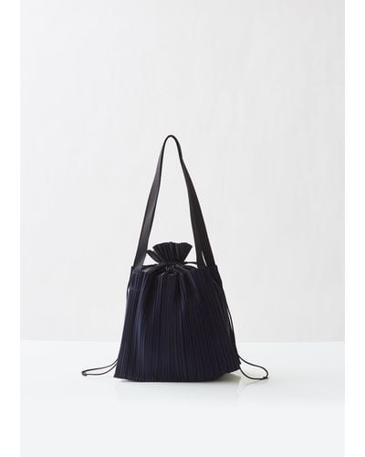 Pleats Please Issey Miyake Large Square Pleats Bag - Blue