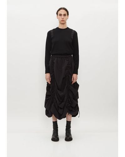 Junya Watanabe Nylon Poly Drawcord Skirt - Black