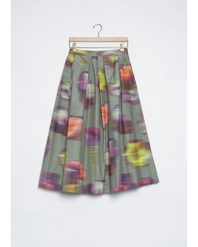 Dries Van Noten Soni Blurred Floral Skirt - Multicolor