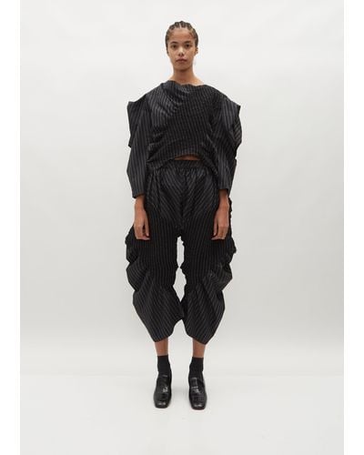 Issey Miyake Contraction Trousers - Black