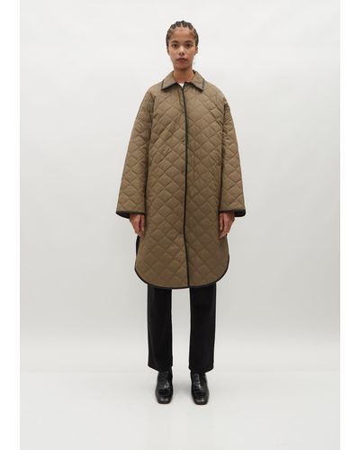 Totême Quilted Cocoon Coat - Natural