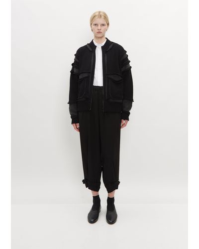 Y's Yohji Yamamoto Damaged Jq Jacket - Black