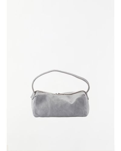 Guidi Small Leather Handle Bag - White