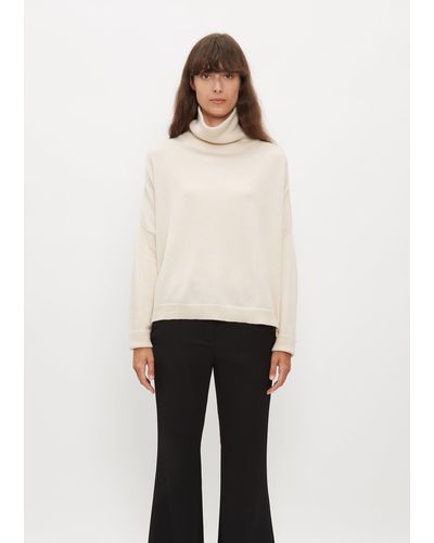 Dusan T-neck Chunky Jumper - Natural