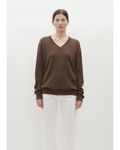 Loulou Studio Serafini V-neck Sweater - Brown