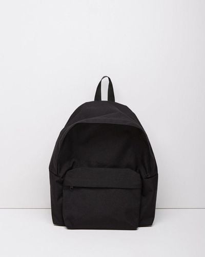 Comme des Garçons Medium Leather Strap Backpack - Black