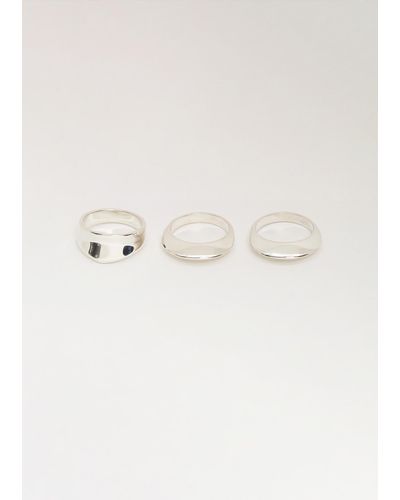 Sophie Buhai Disc And Dimple Ring Set - Natural