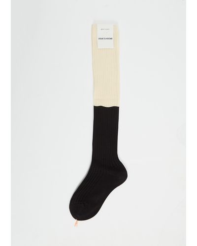 Sofie D'Hoore Friday Bi Color Knee-high Socks - Black