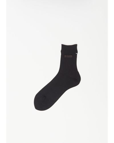 Antipast Bow Ribbed Socks - Black