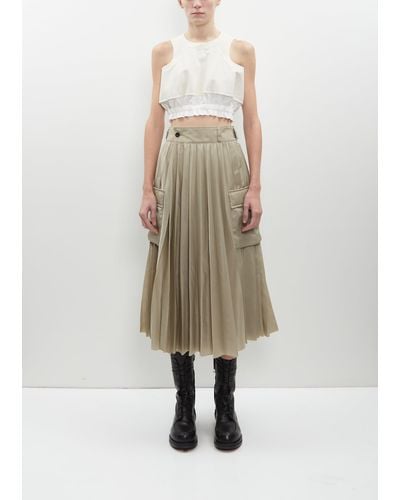 Sacai Nylon Twill Skirt - Natural
