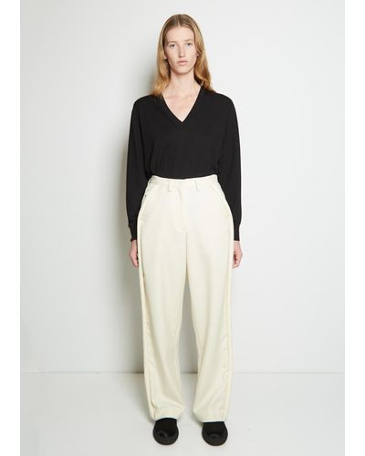 Dries Van Noten Palta Wool Trousers - White