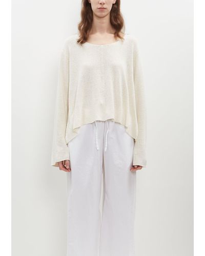 The Row Fesia Silk Knit Top - White