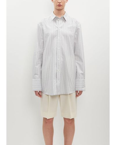 La Collection Adam Silk-cotton Shirt - Gray