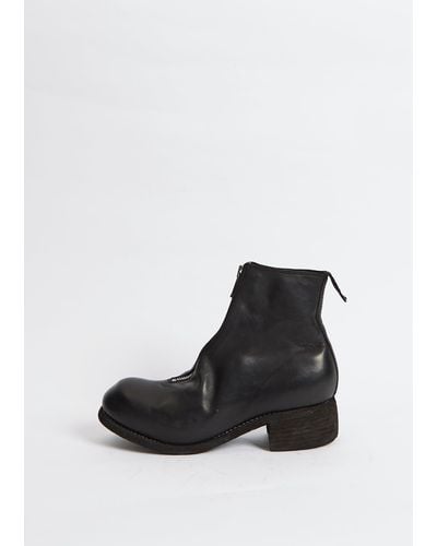Guidi Leather Front Zip Boot Pl1— Black