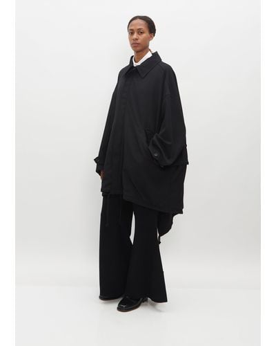 Yohji Yamamoto Layered Mods Coat - Black