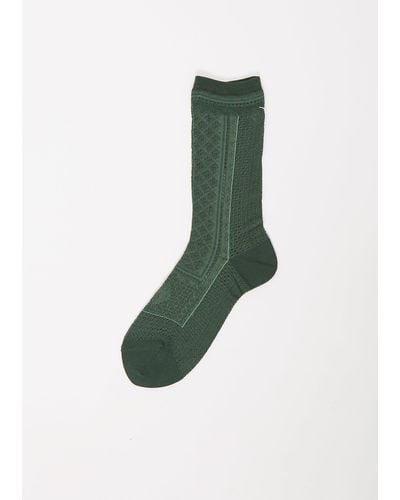 Antipast Baller Lace Knitted Socks - Green