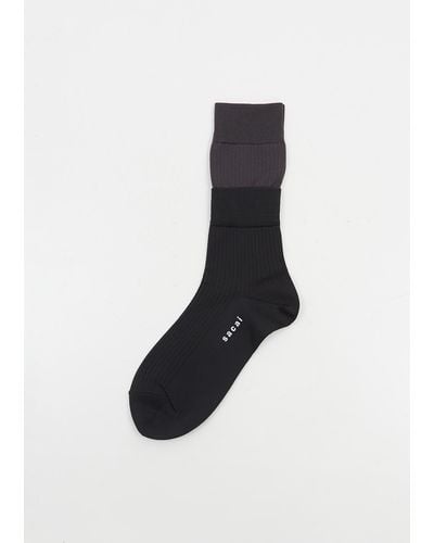 Sacai Layered Socks - Black