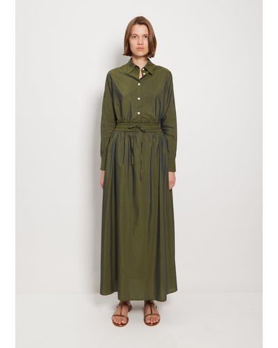 Massimo Alba Farah Cotton Silk Blend Skirt - Green