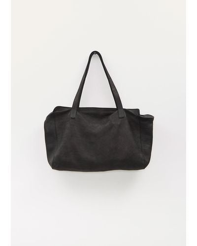 Guidi Medium Leather Handle Bag - Black