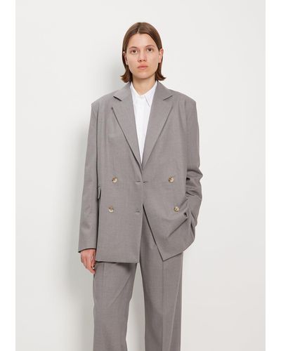 Loulou Studio New Donau Wool Blazer - Gray