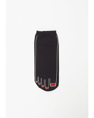 Yohji Yamamoto Nail Short Socks - Black