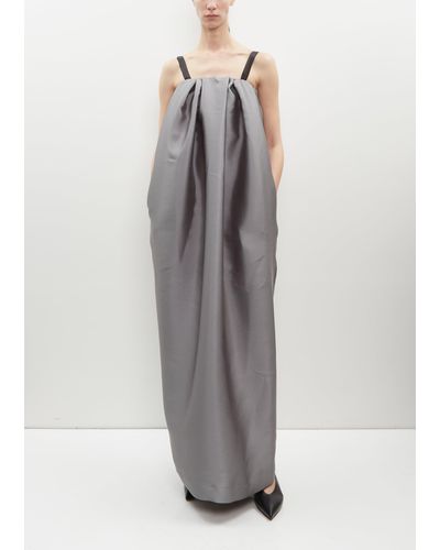Ter Et Bantine Glamourous Satin Dress - Grey