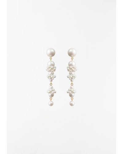 Sophie Bille Brahe Tulipe Perle Earrings, Pair - White