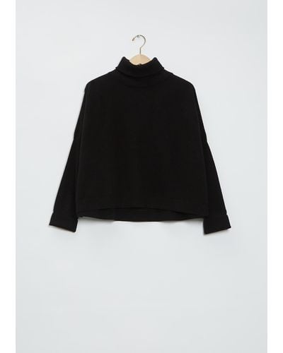 Dusan T-neck Chunky Cashmere Sweater - Black