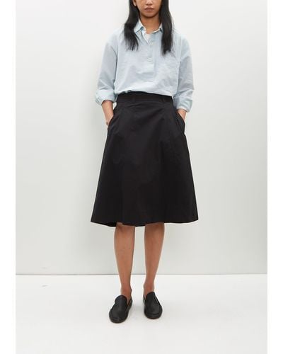 MHL by Margaret Howell Paneled Cotton Twill Scout Skirt - Black