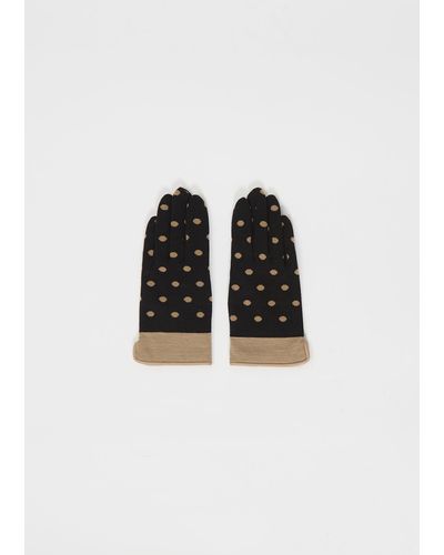 Antipast Knit Cashmere Gloves - Black