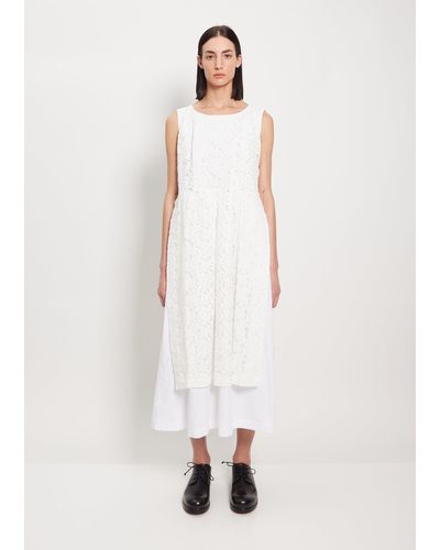 Comme des Garçons Cotton & Lace Dress - White