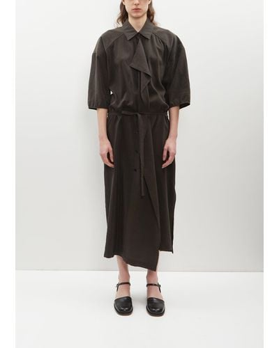 Lemaire Asymmetrical Shirt Dress - Black