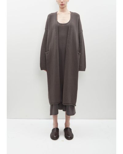 Lauren Manoogian Long Open Cardigan - Gray