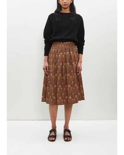 Margaret Howell Contrast Waistband Skirt - Brown