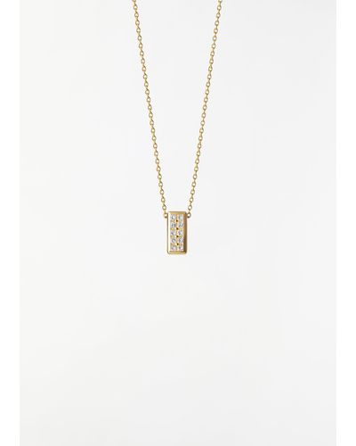 Shihara Diamond Brick Necklace - White