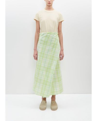 6397 Draped Wrap Skirt - Green