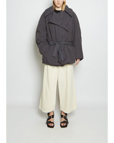 Lemaire Wadded Short Cotton Trench - Multicolour