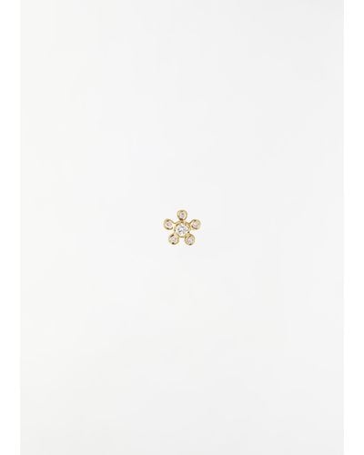 Sophie Bille Brahe Petit Soleil De Fleur Earring, Single - White