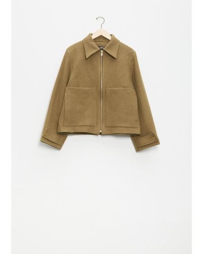 Kassl Wool Zip-up Jacket - Natural