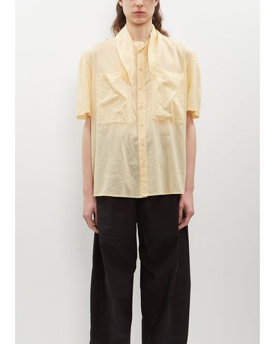Lemaire Foulard Cotton Voile Shirt - Natural