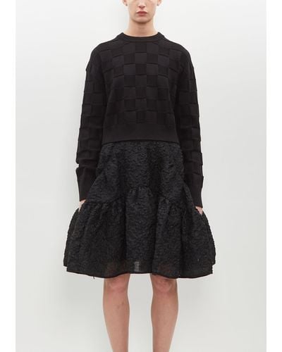 Cecilie Bahnsen Gudrun Sweater Darcy Check Knit - Black
