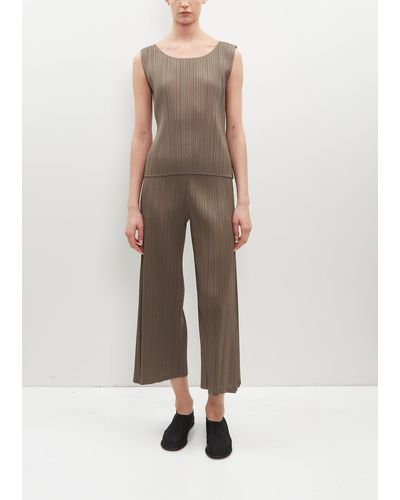 Pleats Please Issey Miyake Pleats Essential Trousers - Natural