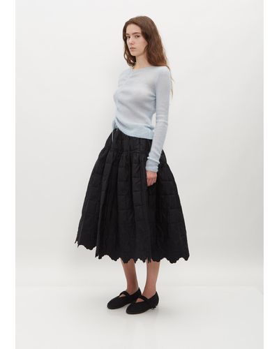 Cecilie Bahnsen Quilted Patchwork Skirt - White
