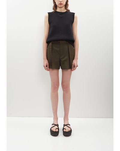 Sacai Suiting Belted Shorts - Black