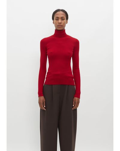 La Collection Lucy Extrafine Merino Wool Top - Red
