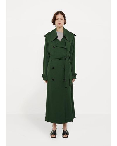 Acne Studios Lucie Maxi Trench - Green