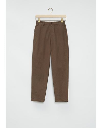 Pas De Calais Straight Cotton Linen Pants - Natural