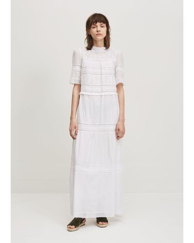 Isabel Marant Vealy Lace Cotton Dress - White