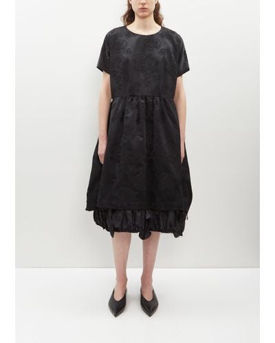 Comme des Garçons Jacquard Floral Dress - Black
